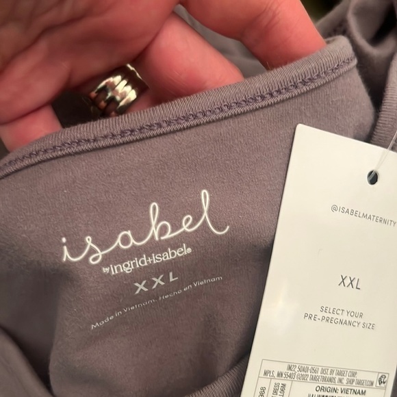 Isabel by Ingrid + Isabel maternity midi stretchy casual dress size XXL NWT - Picture 5 of 6